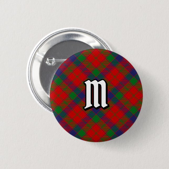 Botón Clan Robertson Tartan (Anverso y reverso)