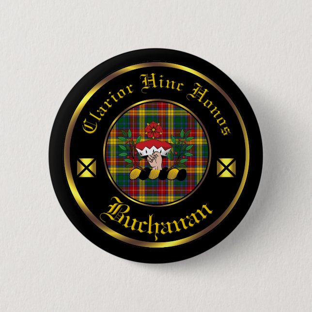 botón Clan y Tartán de Buchanan (Anverso)