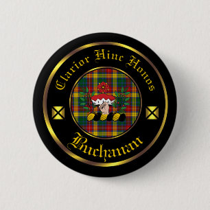 botón Clan y Tartán de Buchanan