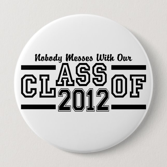 botón CLASE OF 2012 - enorme y personalizable (Anverso)