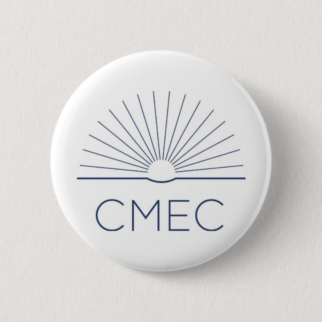 Botón CMEC - blanco con logotipo naval (Anverso)