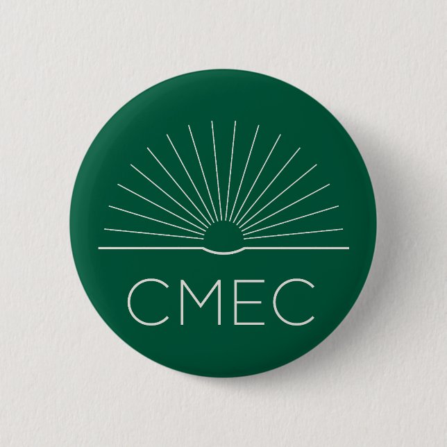 Botón CMEC - logotipo verde y blanco (Anverso)