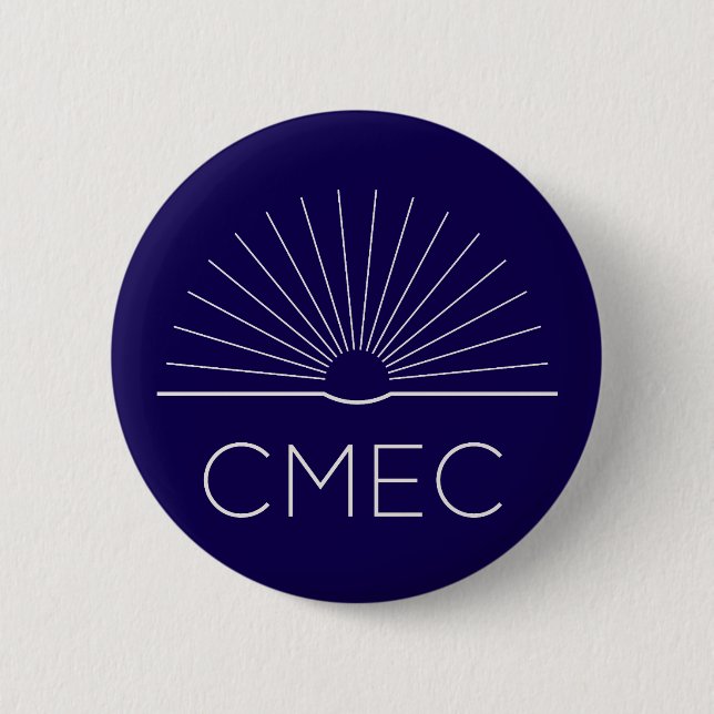 Botón CMEC - marina con logotipo blanco (Anverso)