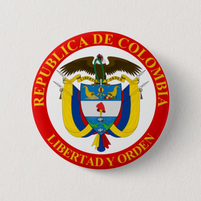 Botón Colombiano del Escudo de Armas (Anverso)