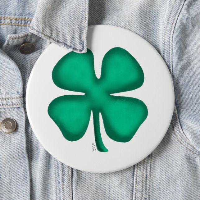 Botón colosal de trébol irlandés de 4 hojas Lucky (In situ)