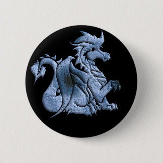 Botón con alas azul del dragón