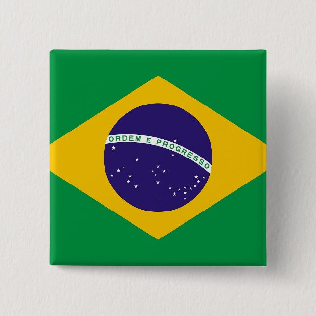 Botón con bandera de Brasil (Anverso)
