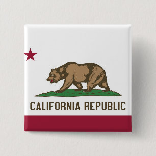 Botón con bandera de California