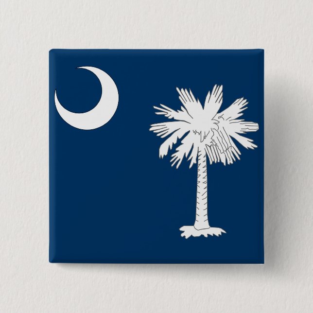 Botón con bandera de Carolina del Sur (Anverso)