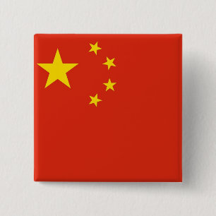 Botón con bandera de China