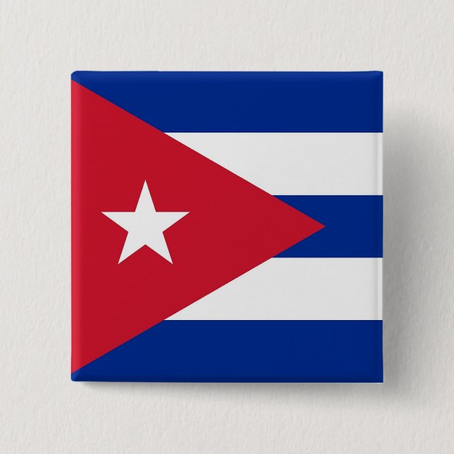 Botón con bandera de Cuba (Anverso)