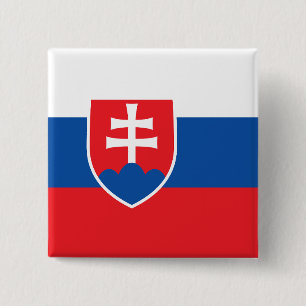 Botón con bandera de Eslovaquia