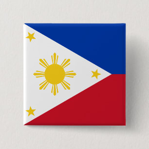 Botón con bandera de Filipinas