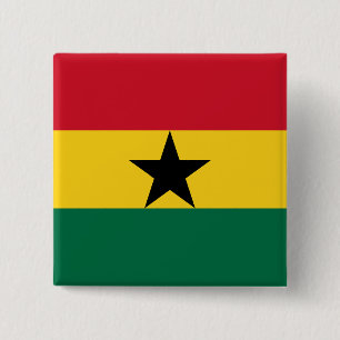 Botón con bandera de Ghana