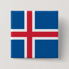 Botón con bandera de Islandia