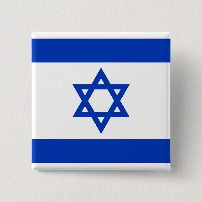 Botón con bandera de Israel (Anverso)