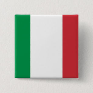 Botón con bandera de Italia
