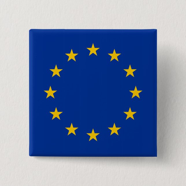 Botón con bandera de la Unión Europea (Anverso)