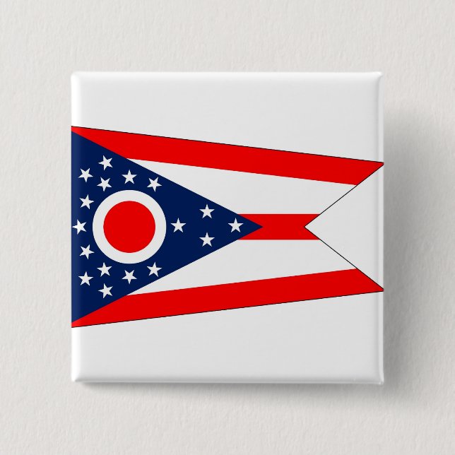 Botón con bandera de Ohio (Anverso)