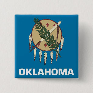 Botón con bandera de Oklahoma