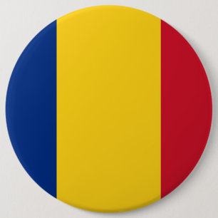 Botón con bandera de Rumania
