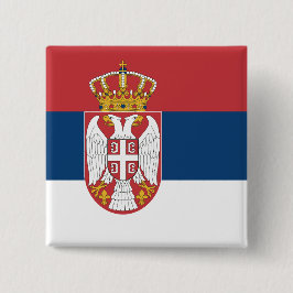 Botón con bandera de Serbia