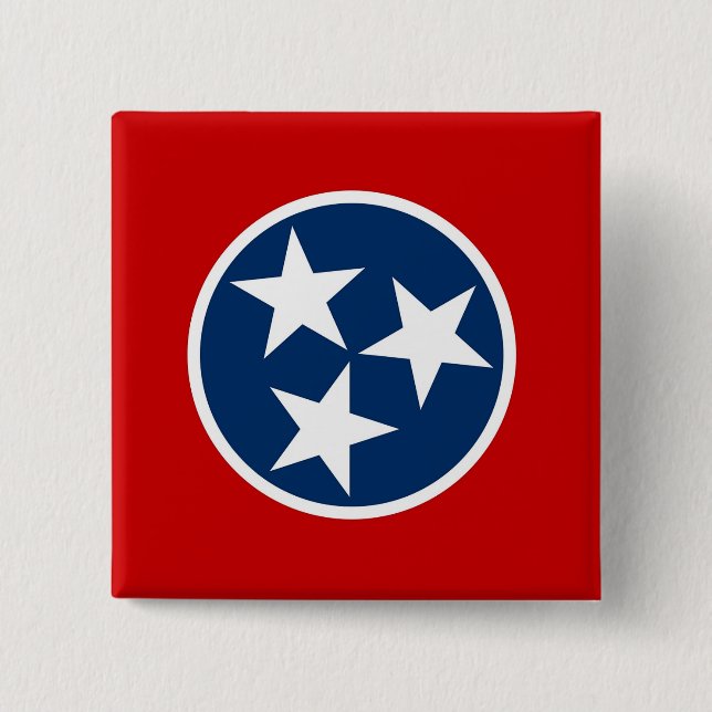 Botón con bandera de Tennessee (Anverso)