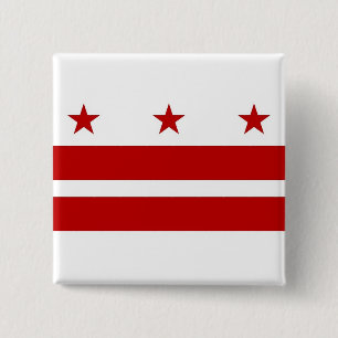 Botón con bandera de Washington DC