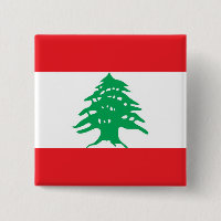 Botón con bandera del Líbano