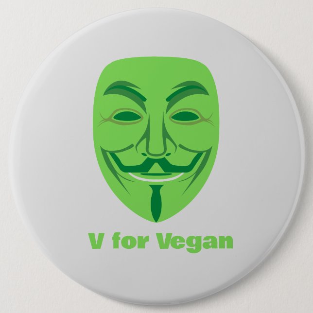 Botón con imagen de tema vegano. (Anverso)