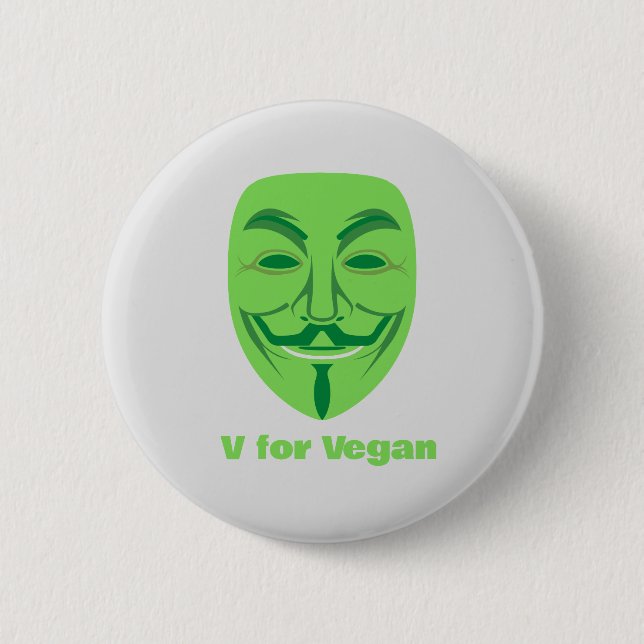 Botón con imagen de tema vegano. (Anverso)