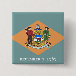 Botón con la bandera de Delaware