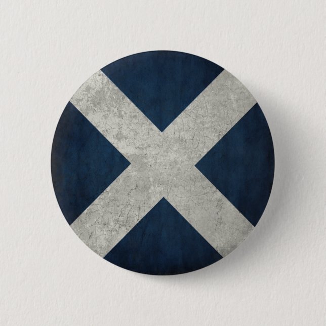 Botón con la bandera sucia de Escocia (Anverso)