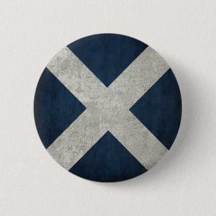 Botón con la bandera sucia de Escocia