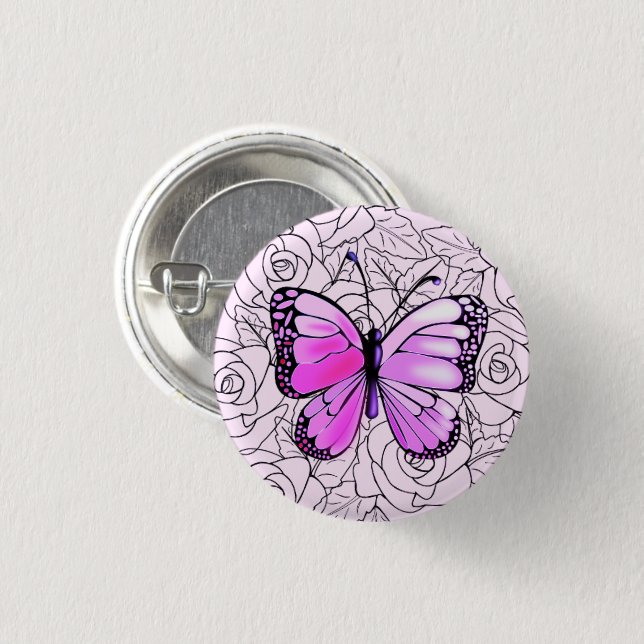 Botón con Mariposa (Anverso y reverso)