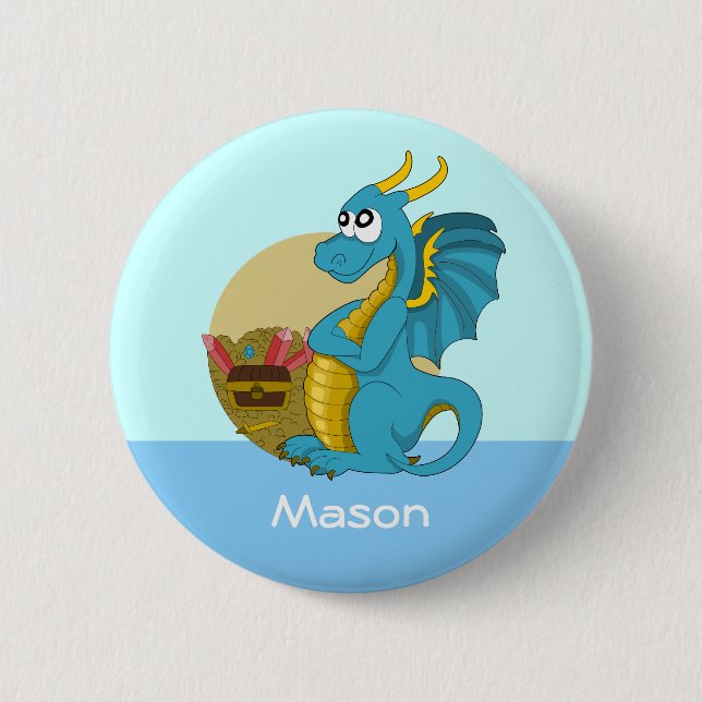 Botón con personalizado de dragón (Anverso)