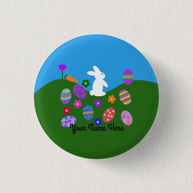 botón Conejo de Pascua #3 (Anverso)