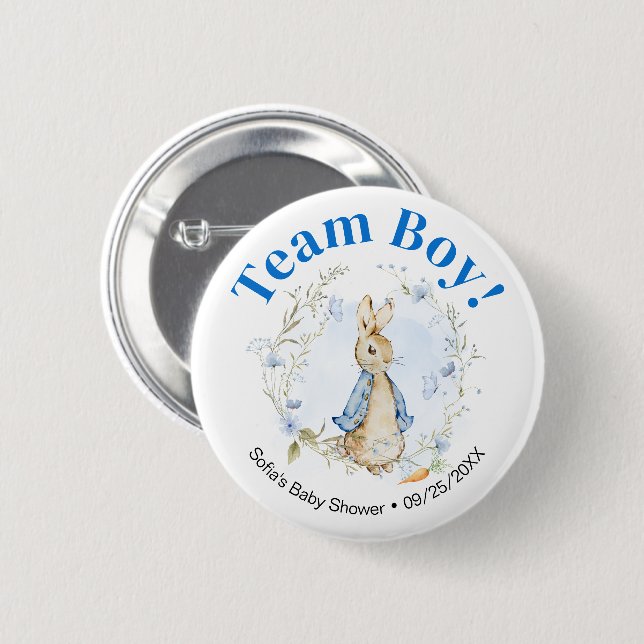 Botón Conejo de Team Boy Peter (Anverso y reverso)