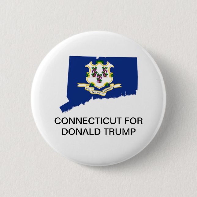 Botón CONNECTICUT para DONALD TRUMP 2020 (Anverso)