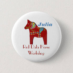 Botón conocido personalizado caballo de la