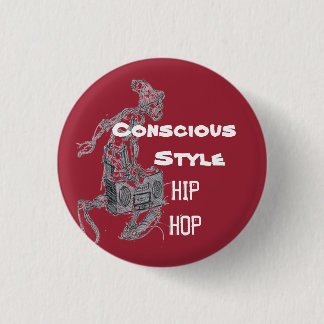 Botón consciente de Hip Hop del estilo del color