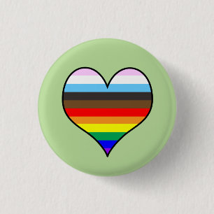 botón Corazón arco iris