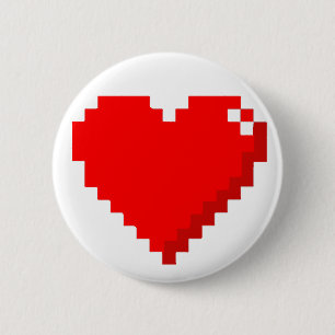 botón Corazón de 8 bits