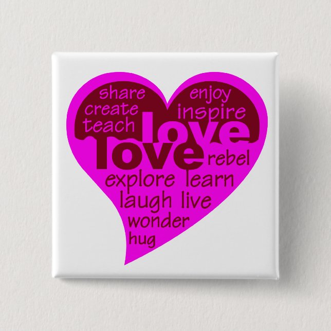 botón Corazón de amor (Anverso)