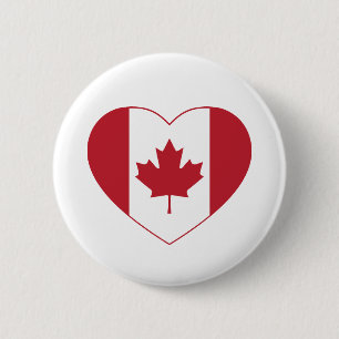 botón Corazón de bandera de Canadá