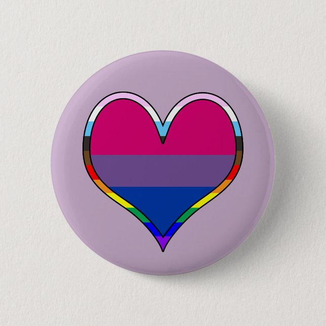 botón Corazón del Orgullo de Bi (Anverso)