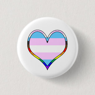 botón Corazón del Orgullo Trans
