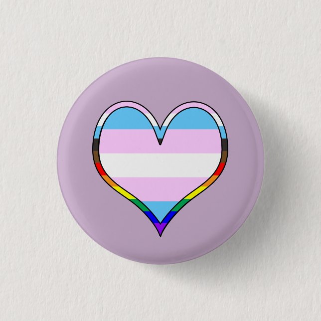 botón Corazón del Orgullo Trans (Anverso)