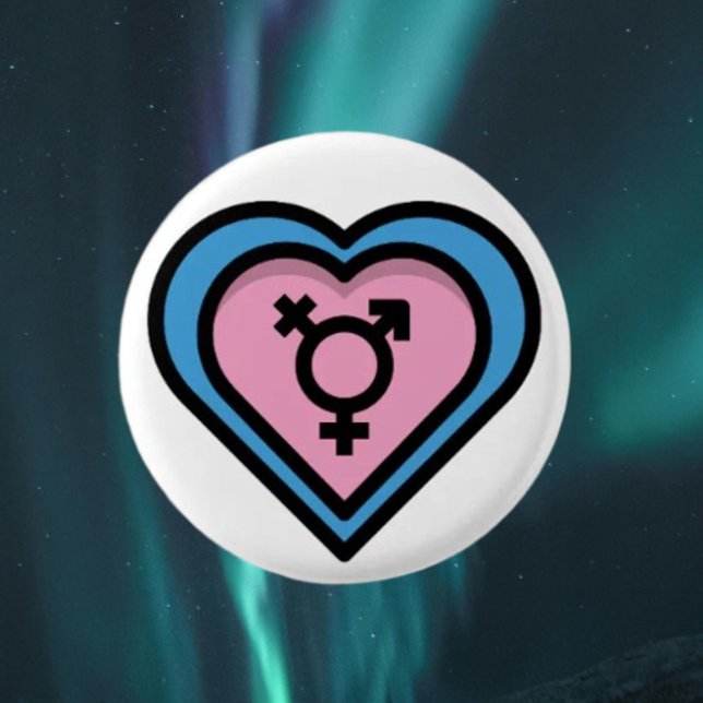 Botón Corazón del Orgullo Trans (Subido por el creador)