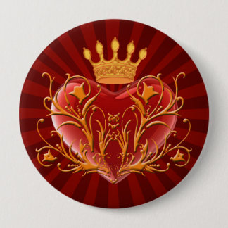 botón Corona de Corazón de Filigree